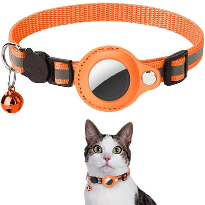GPS-Tracker Hülle für Katzen & Hunde mit Glocke – Reflektierendes Nylonhalsband – Gegen Verlust von Haustieren