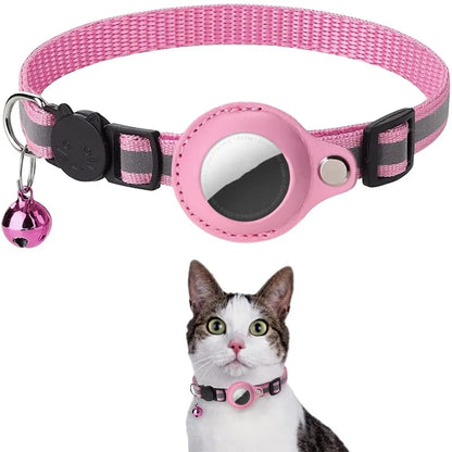 GPS-Tracker Hülle für Katzen & Hunde mit Glocke – Reflektierendes Nylonhalsband – Gegen Verlust von Haustieren